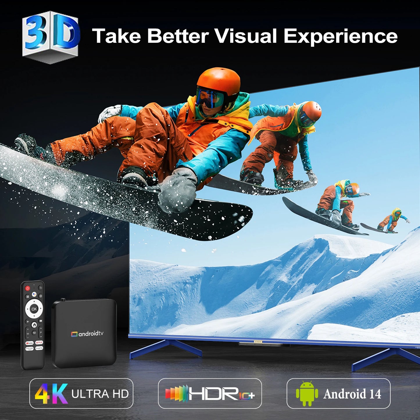 H96Max S905L3 Android TV Box 4K Smart TV Box Video Streaming TV Box 2.4G/5G WiFi Voice Assistant Home Media Player Set Top Box