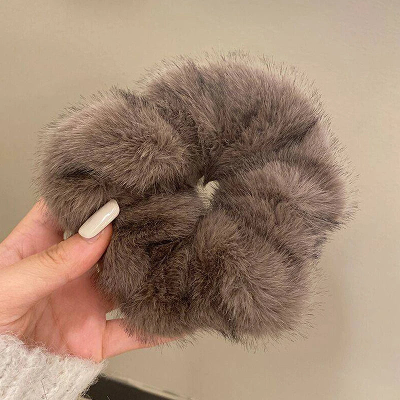 Autumn Winter Versatile Plush Hair Rope For Women Exquisite Simulation Mink Headband Scrunchies Fashion Hair Accessories Gifts