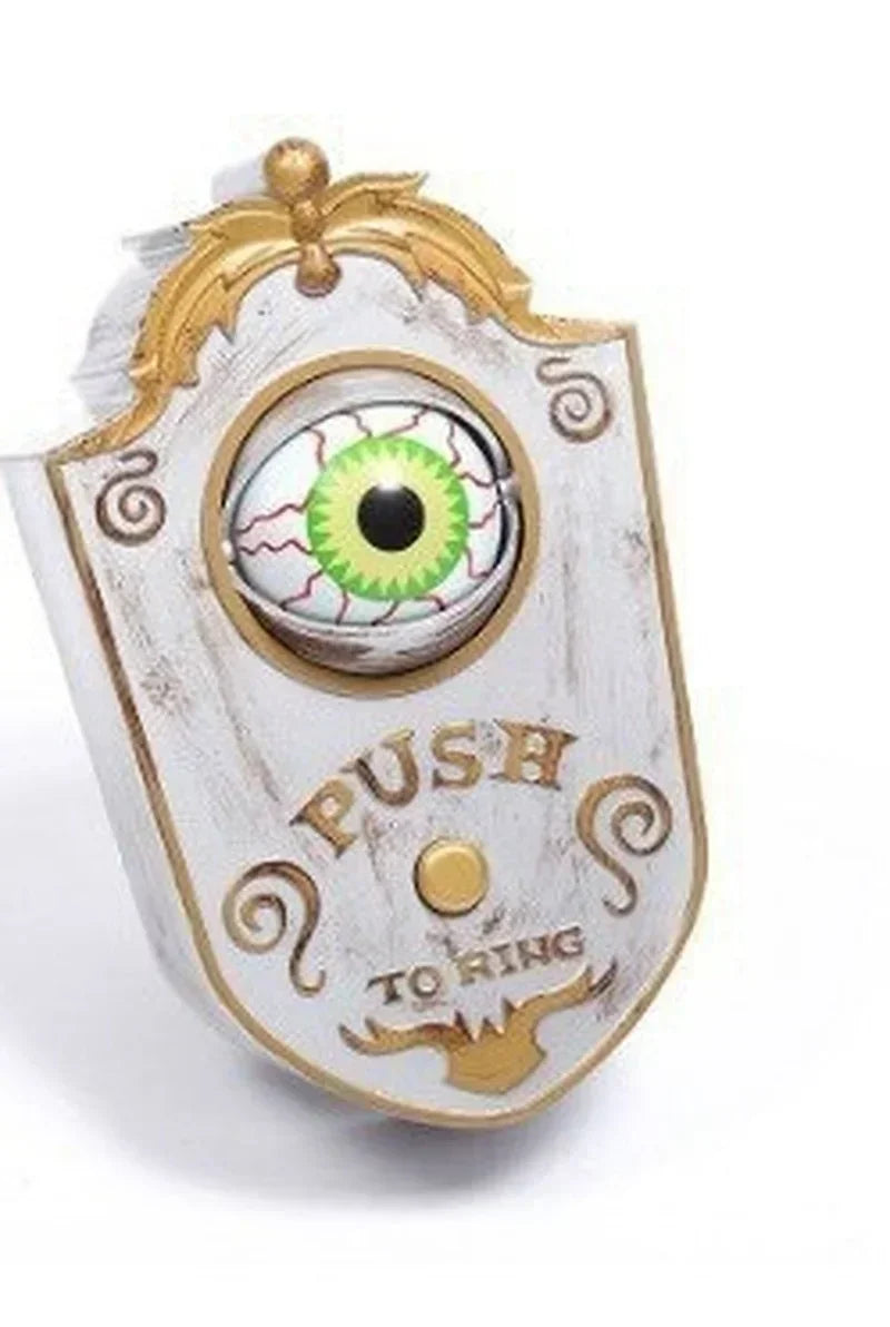Halloween Doorbell Led Luminous Hanging Doorbell Haunted Party Decor Glowing Horror Props Creepy Eyes with Sound Lights