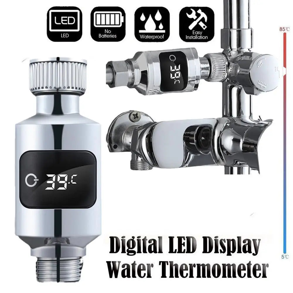LED Digital Shower Pyrometer Smart Sensor Swimming Pool Thermometer Hot Tub Spa Water Temperature Data Logger