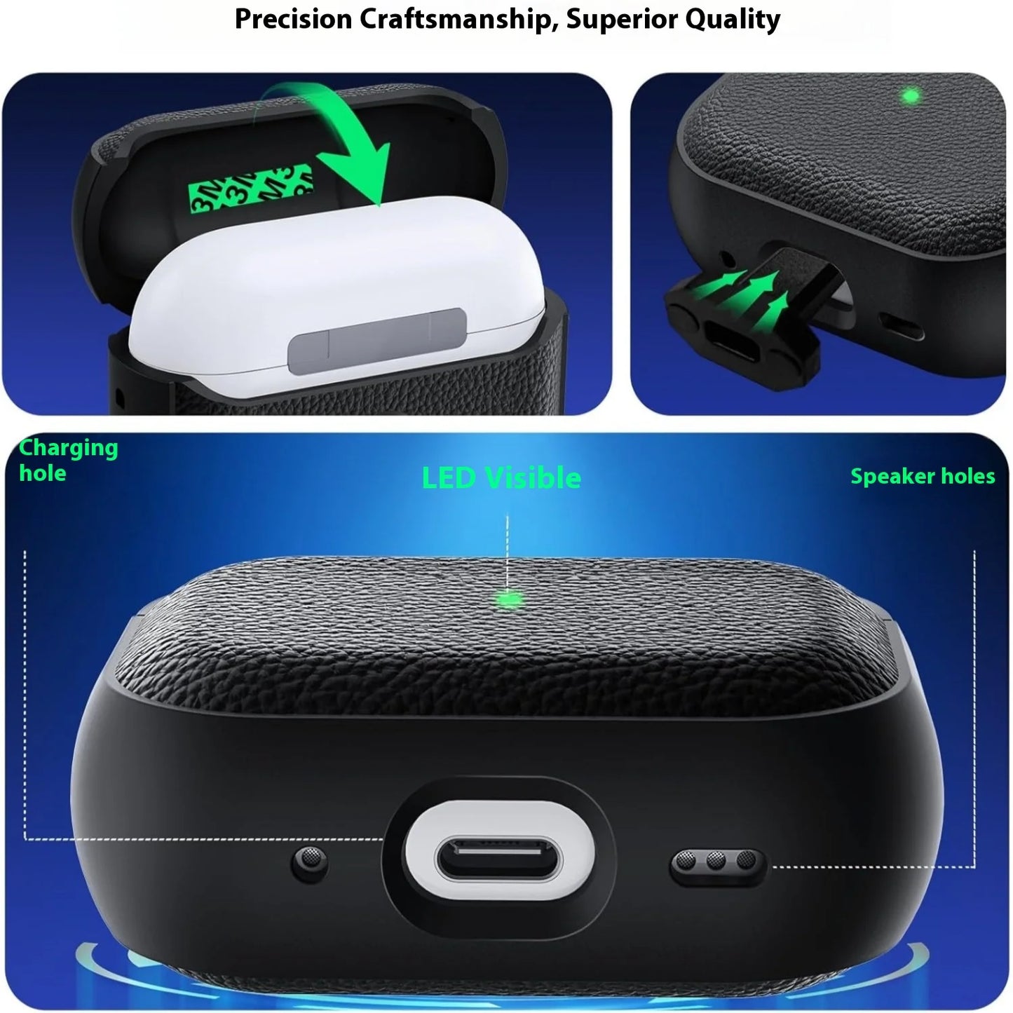 2025 Capa For AirPods Pro 3 Case Soft TPU Leather Design Protective Cover For AirPods 5 4 3 2 Pro 2 Pro2 Pro3 Cases With Lanyard
