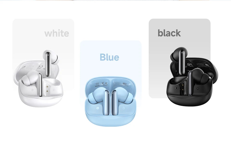 QCY MeloBuds N50 Wireless Earbuds Adaptive Hybrid ANC Bluetooth 5.4 Earphones 6Mics ENC 12mm Dynamic Driver Headphones 28H