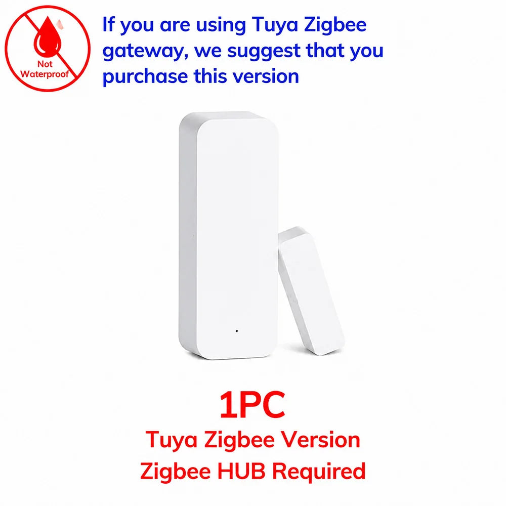 Zigbee 3.0 Door Window Sensor Zigbee Gateway Required Smart Home Work with Alexa ZHA Zigbee2mqtt