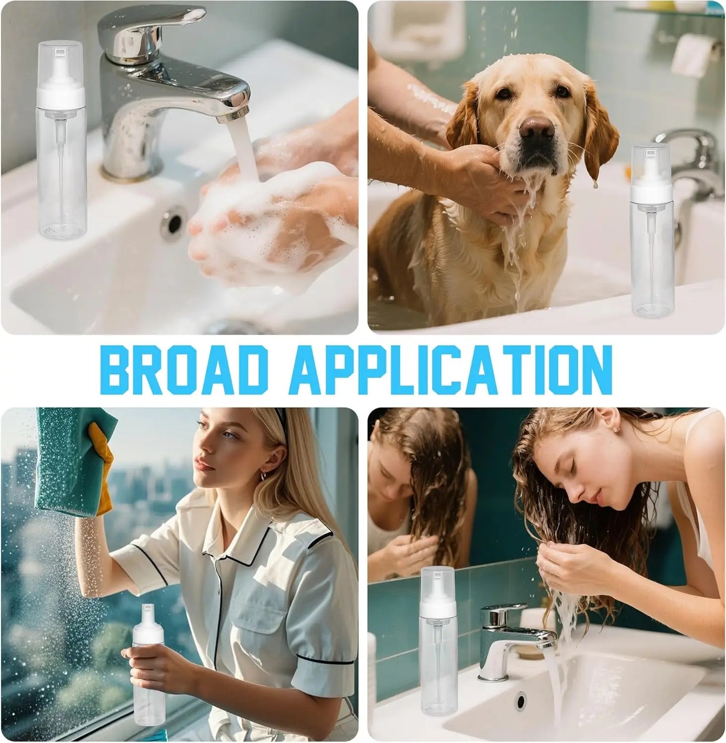 100/150/200ml Plastic Foam Pump Bottle Empty Face Eyelashes Cosmetic Bottle Cleaner Soap Dispenser Foam Bottle