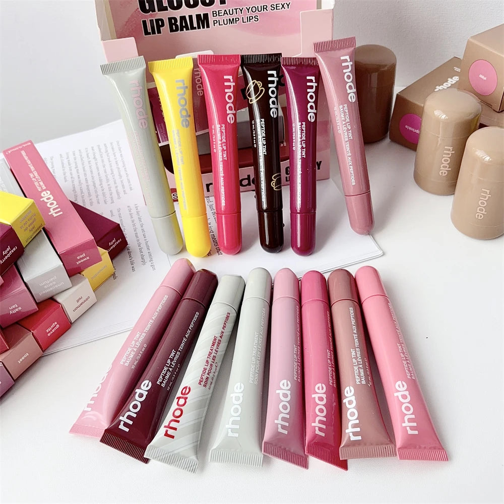 Rhode New Lip Stick Lip GlossesPocket Blush Lip Cheek Hydrating Glazing Mist Natural Rouge Powder Blush Cream Cheek Makeup Bag