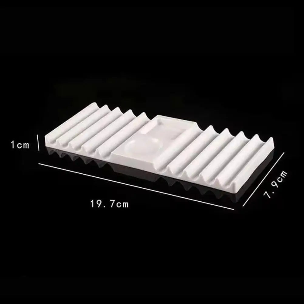 Nail Art Palette Multi Functional Brush Holder Polish Mixing Well Rhinestone Storage Organizer Easy Clean Salon Home Use