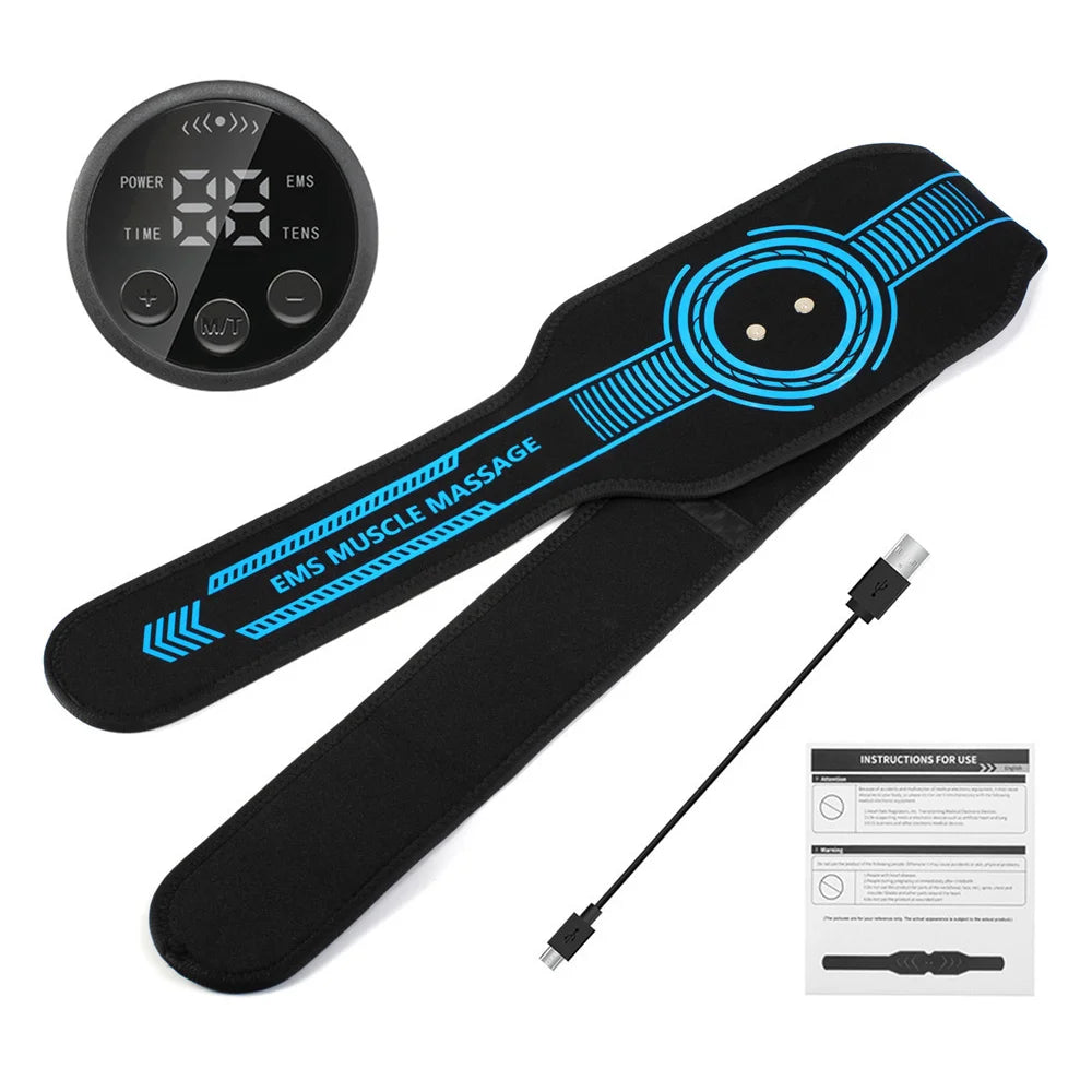 Intelligent EMS Belt Massage Set Full Body Muscle Stimulation Trainer Abdominal Fitness Device USB Charging Version