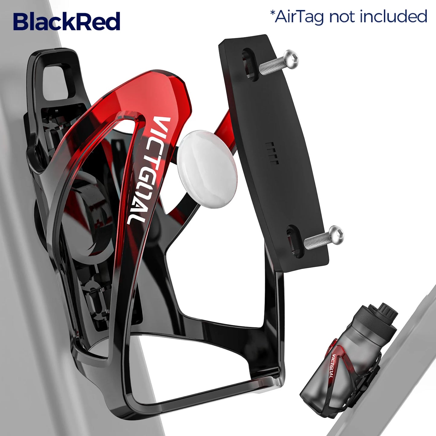 VICTGOAL Cycling Water Bottle Cage with AirTag Hider Lightweight Bottle Bracket MTB Road Bicycle Bottle Stand Holder Accessories