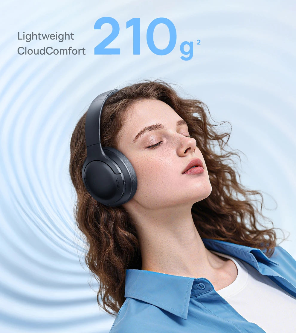 Baseus Wireless Headphones Bluetooth 6.0 HIFI Level Earphone 40mm Driver Foldable Over Ear Headsets 80H Playtime Spatial Audio