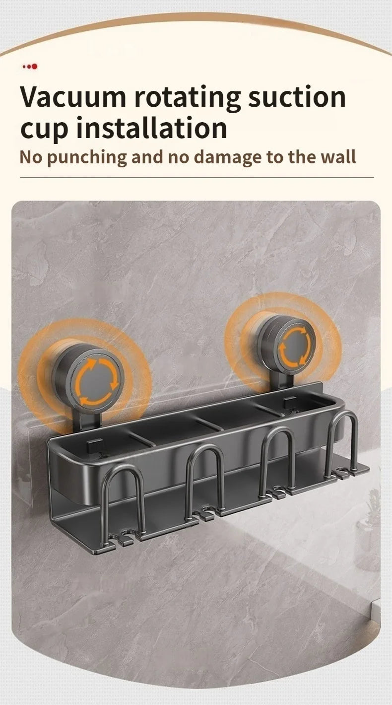 No Need To Drill Suction Cup A Wall-Mounted Electric Toothbrush Holder With a Cup For The Bathroom