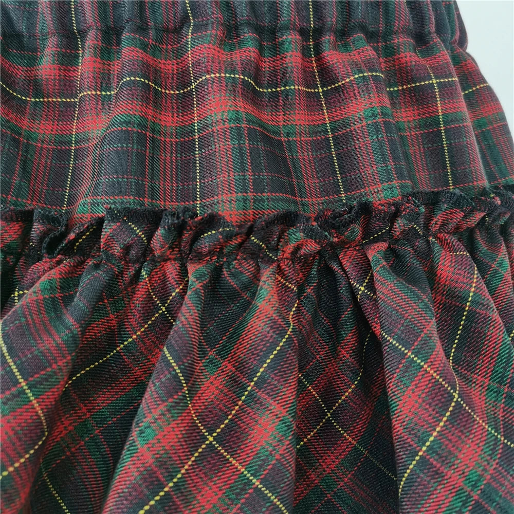 Pink Skirt Japanese College Style Youth Girl Plaid Skirt Female High Waist Slim Lolita Cosplay Y2k Skirt Goth Skirt