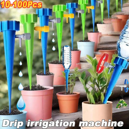 10-100PCS Automatic Plant Watering System Greenhouse Flower Garden Adjustable Drip Irrigation Kit Water Saving Designs
