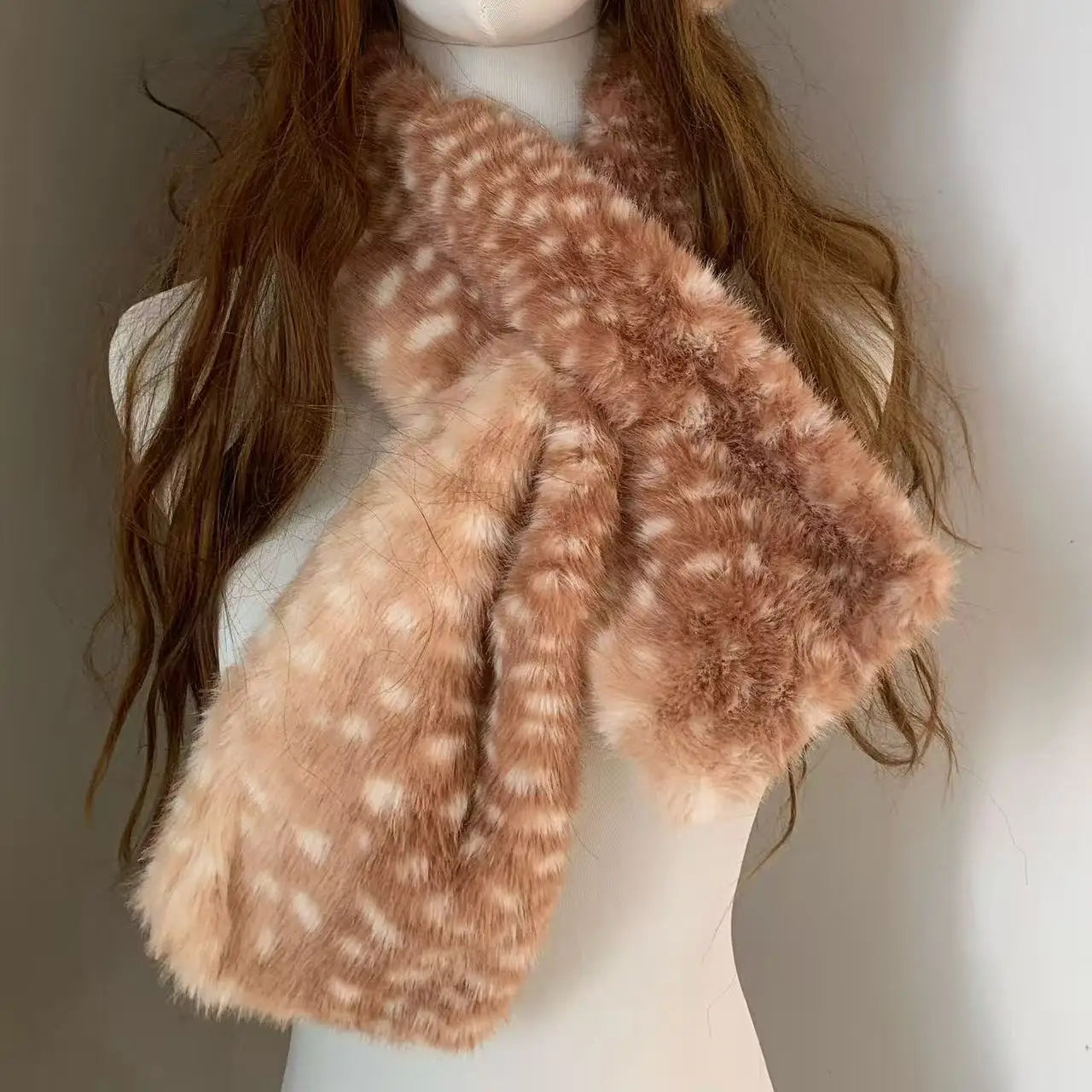 Winter Japanese Cute Elk Scarf Kawaii Deer Series Plush Christmas Accessories Padded Outdoor Warm Cosplay Deer Earmuffs