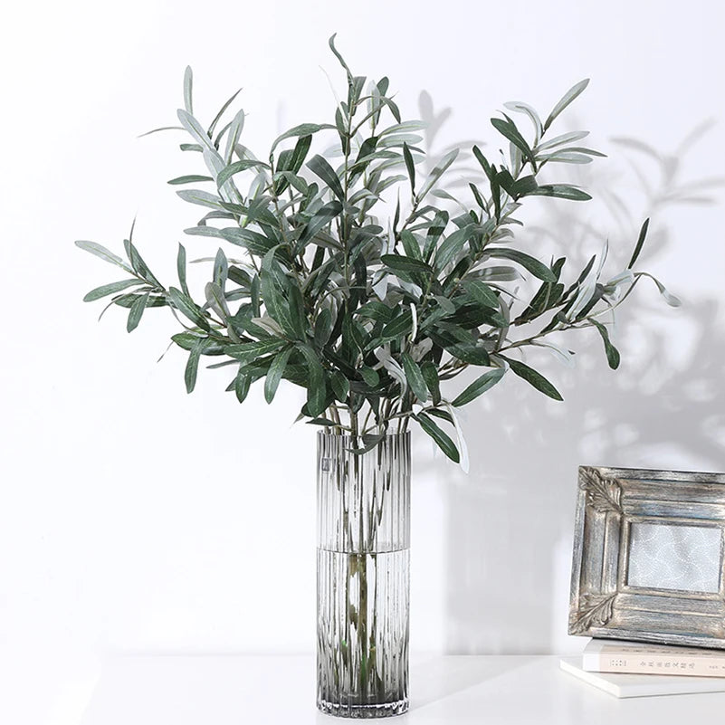 Artificial Plants Olive Green Leaves Tree Branches New Year Fruit Photo Props Home Room Wedding Outdoor Indoor Decora Gift Silk