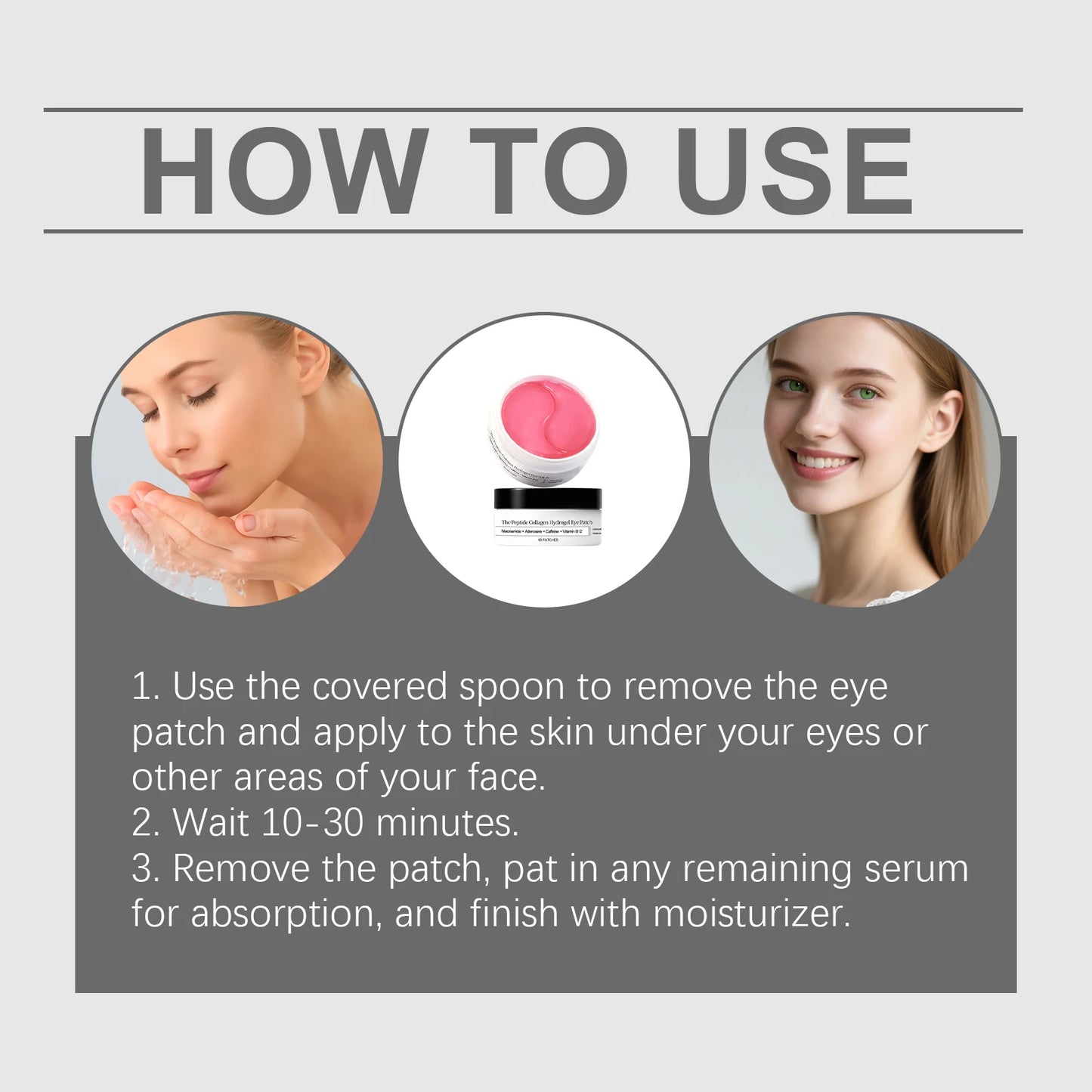 Collagen Hydrogel Eye Patch Nicotinamide Eye Mask Anti Dark Circles Eye Bags Moisturizing Firming Eye Patches Skin Care Products