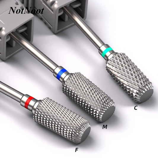 NotNoot Carbide Acrylic Nail Drill Bit Professional Efile Barrel Nail Bits 3/32" Electric File Manicure Art Polishing Remove Gel