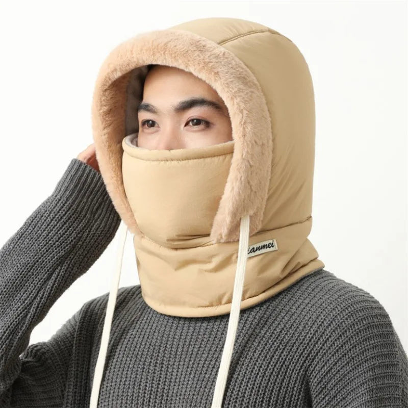 Winter Warm Hat for Men and Women, Autumn and Winter Cycling Ear Protection with Thick Velvet for Cold Protection
