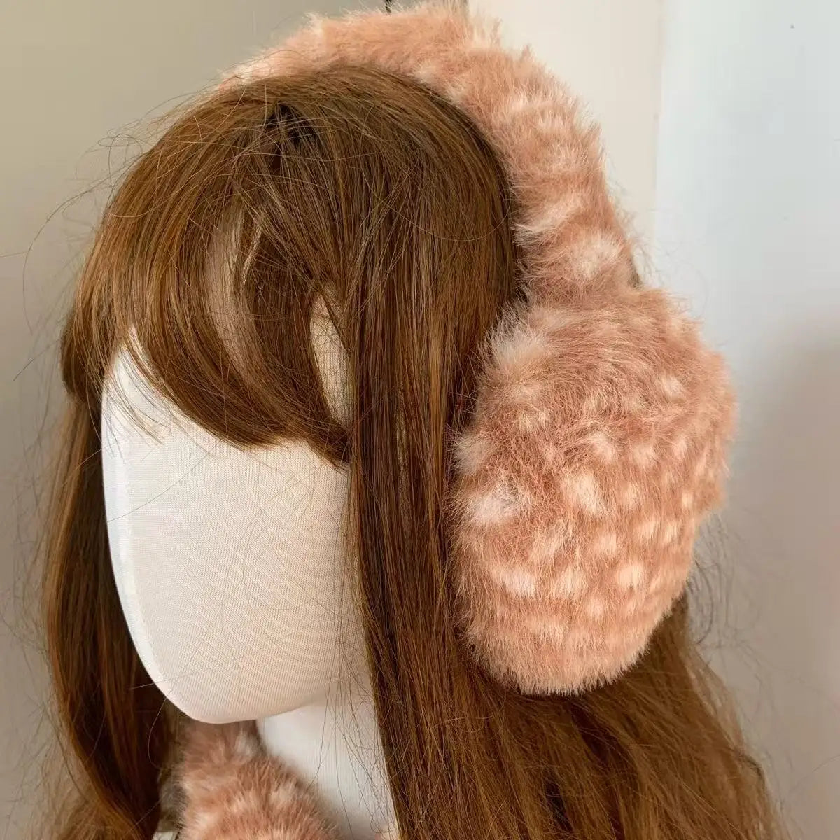 Winter Japanese Cute Elk Scarf Kawaii Deer Series Plush Christmas Accessories Padded Outdoor Warm Cosplay Deer Earmuffs