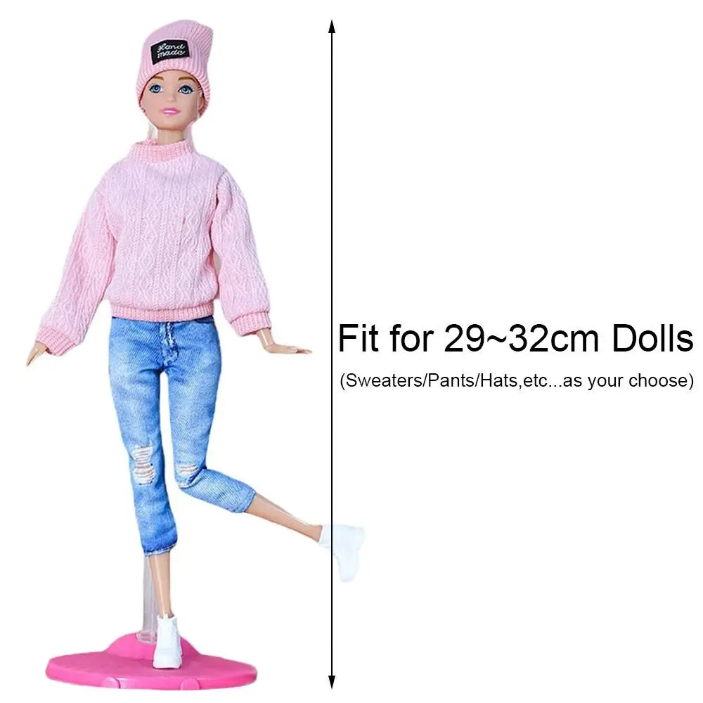 1 Set 30cm  Accessories DIY Winter Wear Sweaters Casual Wear Hats Girl Clothes Dolls Pants