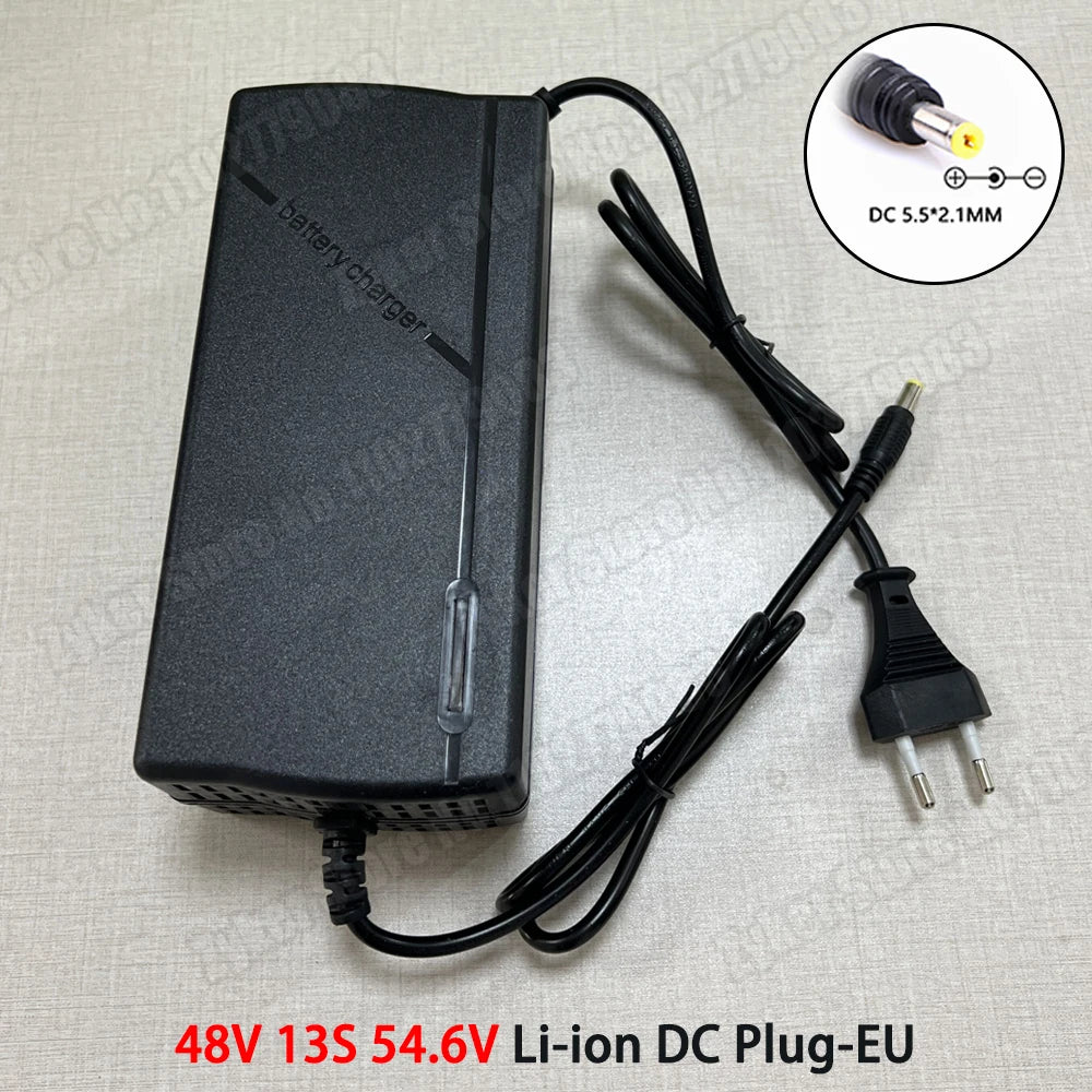 36V 48V 60V 72V Charger 2A 3A 5A Lithium Battery Pack 42 54.6 67.2 84V 10 13 16 20S DC EU Smart Intelligent Fast Charging Charge