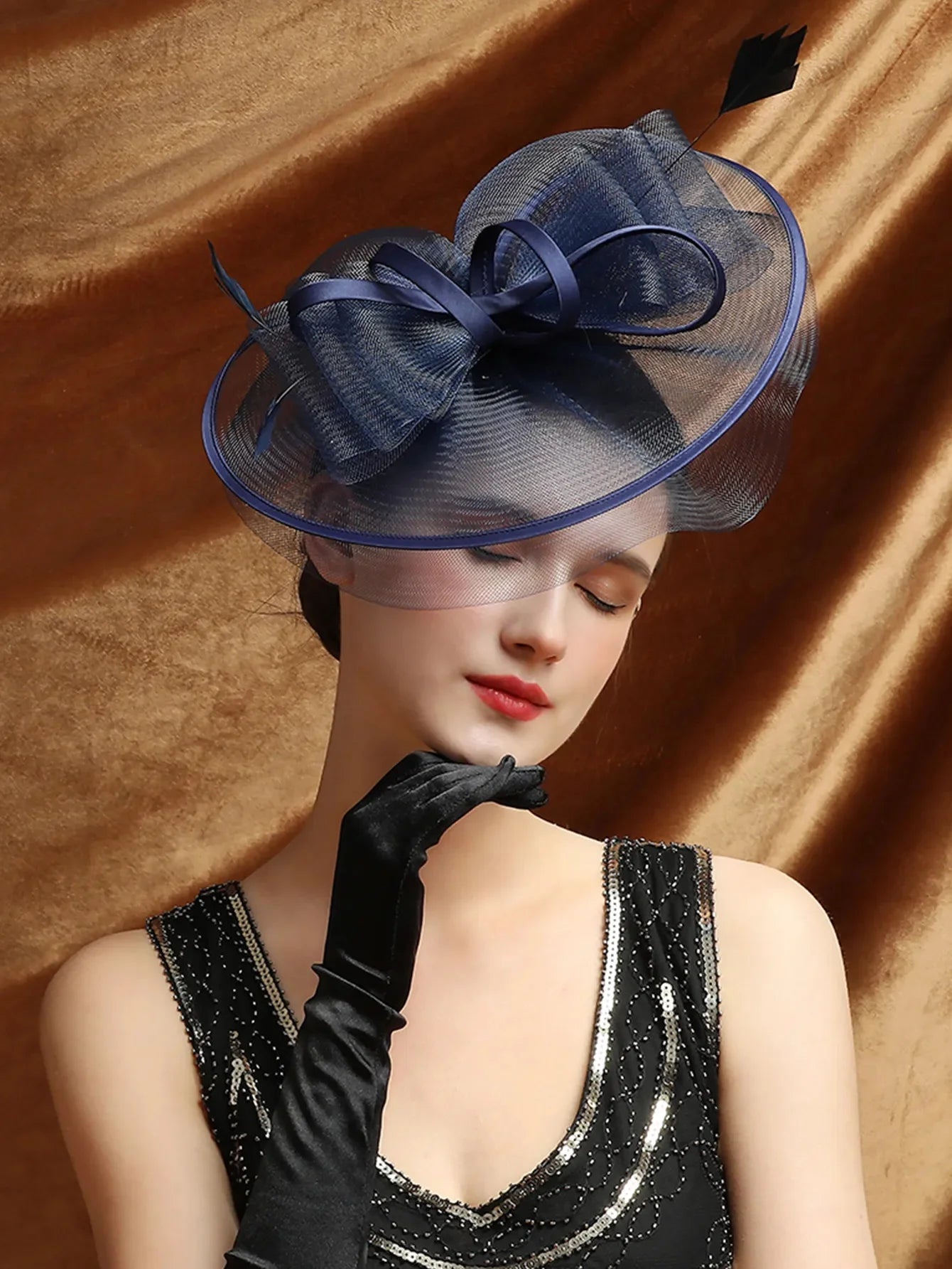 Wedding Accessories Formal Dresses Mesh Fascinator Hats Headwear Kentucky Derby Headpiece for Ladies Hair Accessories Ｗomen