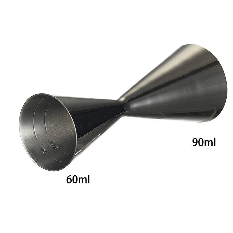 Integrated-Style Jigger Double Cocktail Jigger Bar Measure with Etched Pattern Bar Tools