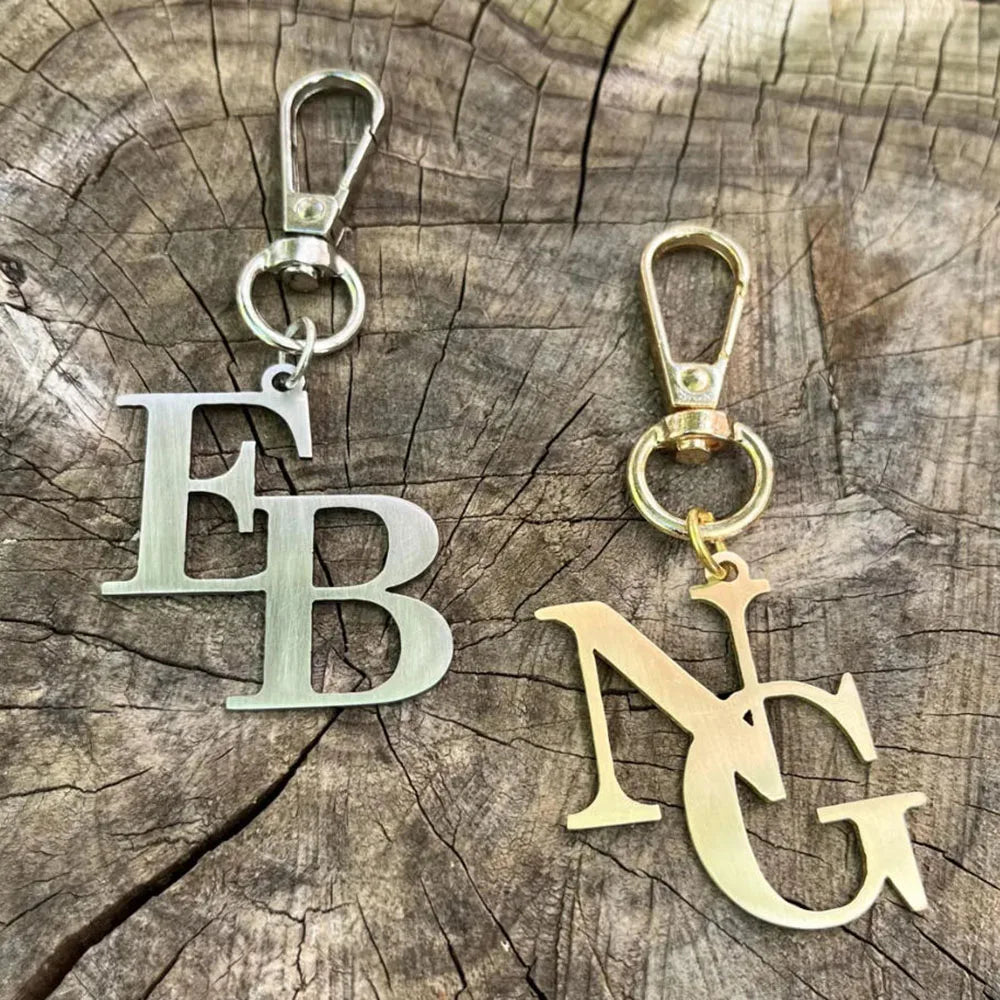 Custom Initial Bag Charms Custom Letter Name Pendants Initial Keychains Unique Custom Various Jewelry