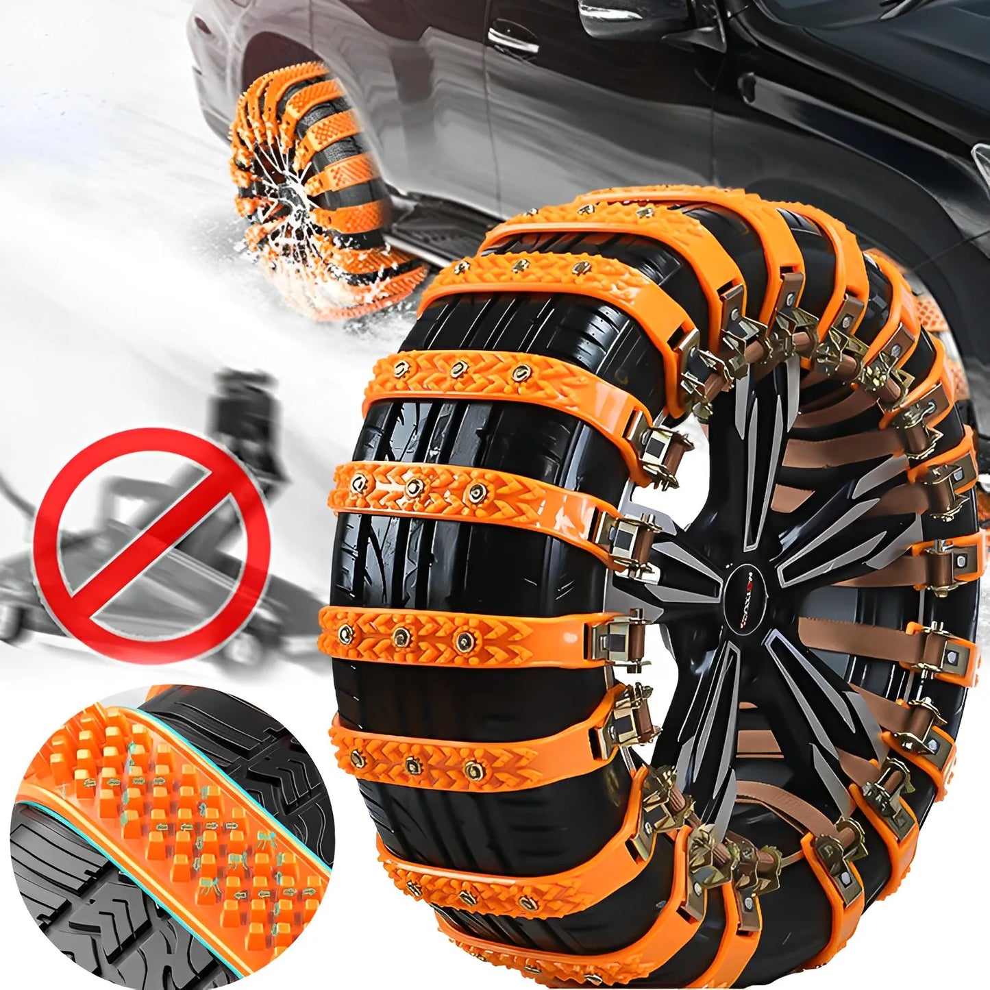 Winter Car Anti-skid Snow Chains General Car Tire Wheels Chains Outdoor Emergency Wheel Snow Chains Truck Auto Tires Accessories