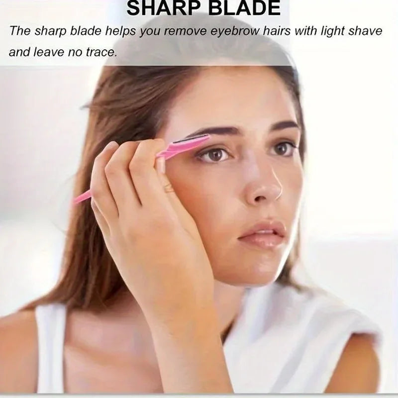 Multi-Purpose Eyebrow Shaver Set - Gentle Facial Hair Trimmer Easy Grooming and Shaping Kit - Smooth Skin