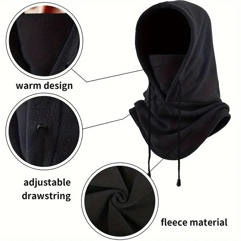 Winter Balaclava Set, Windproof Warm Hat for Outdoor Cycling and Skiing with Neck Warmer – Perfect Gift for Christmas/Halloween/