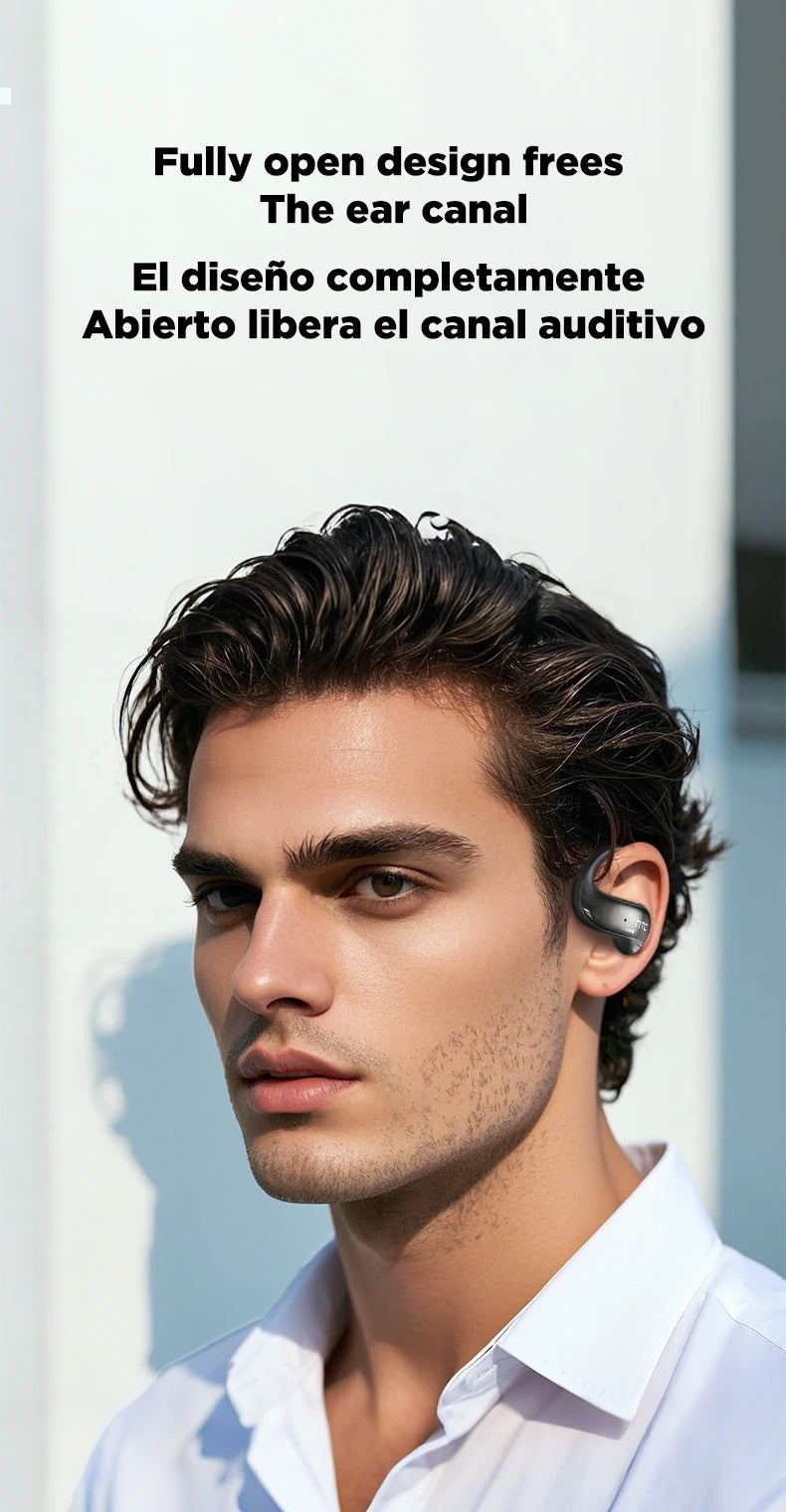 HTC Original NE19 AI Translate Bluetooth Earphones OWS Open Ear Business Travel Wireless Headphones Music Stereo Sound Earbuds