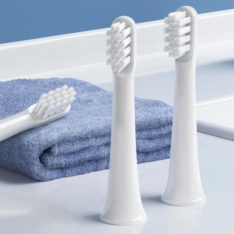 10PCS Replaceable Brush Heads for XIAOMI T100 Sonic Electric Toothbrush Soft DuPont Caps Bristle Brush Vacuum Package Nozzles