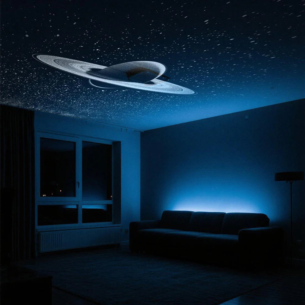 USB Car Atmosphere Projector Light Car Interior Ambient Light LED Starry Star Light Party Decor Romantic Saturn Galaxy Light