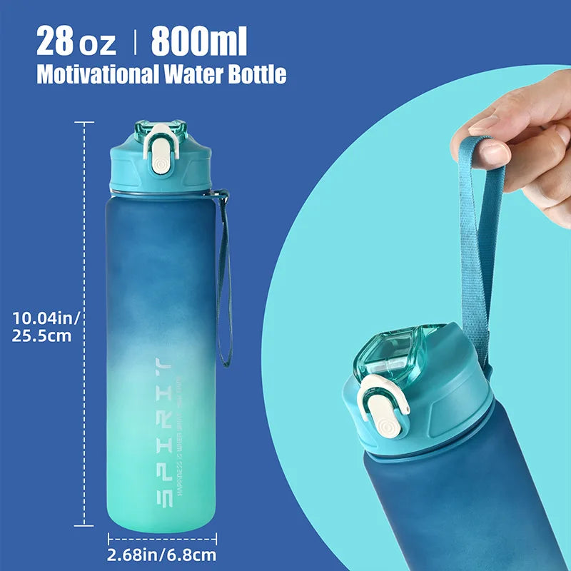 1PCS Hot Sale 750ML Sports Water Bottle Shaker Outdoor Travel Portable Leakproof Drinkware Plastic Drink Bottle BPA Free