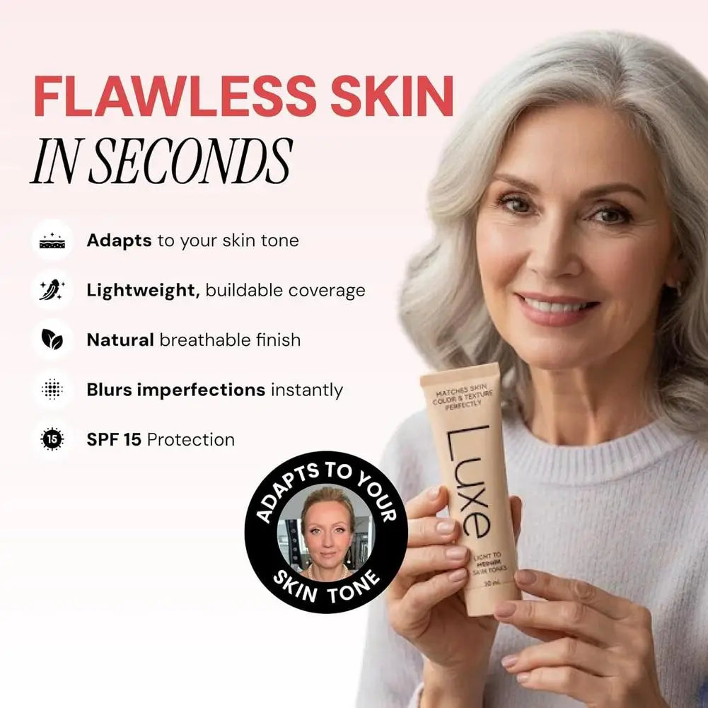 Luxe Color Change Waterproof Concealer Foundation, Full Coverage for Acne, Scars & Uneven Skin Tone, Long-Lasting Face Makeup