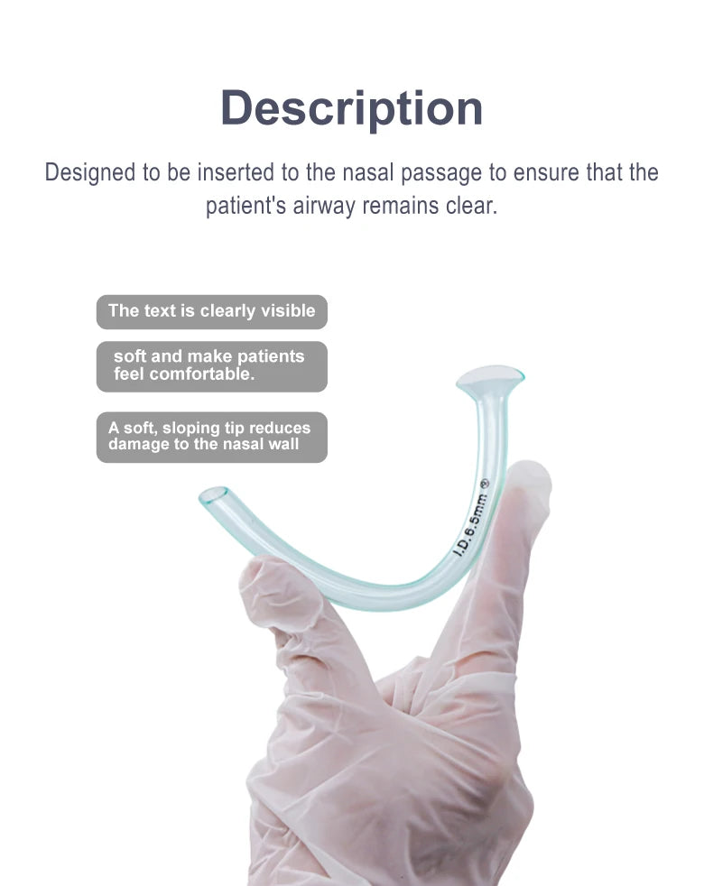 5PCS/12PCS Nasopharyngeal Airway Nasal Pharyngeal Duct Health Care Tool Accessory Help Sleeplessness For Emergency First Aid