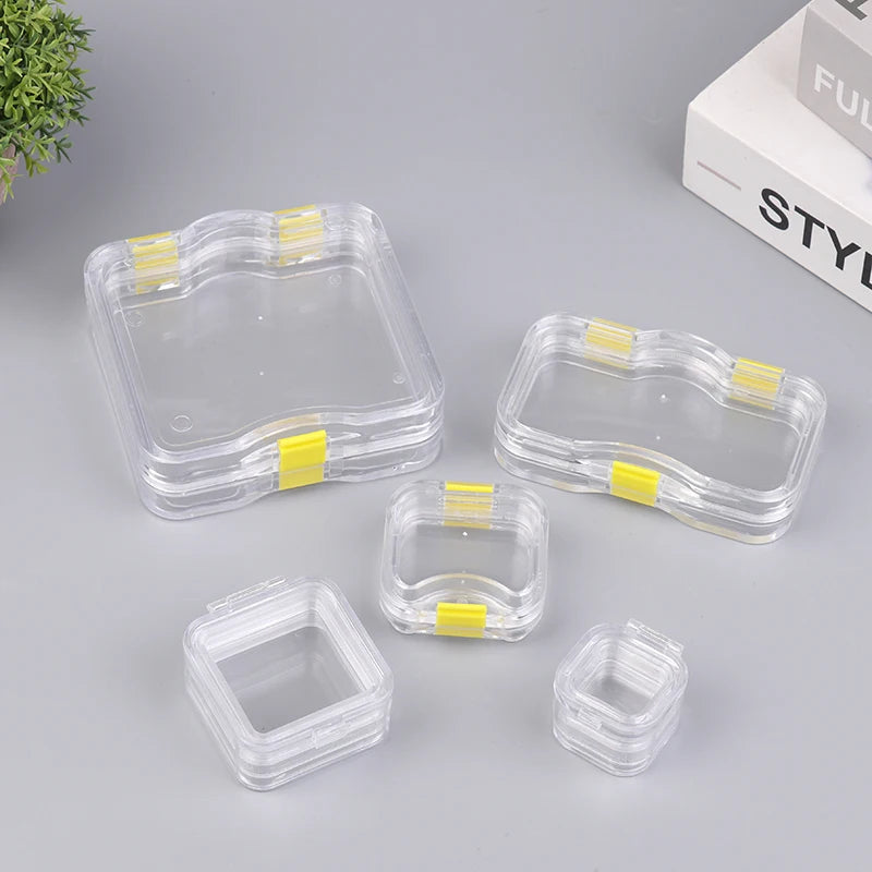 1 Pcs Plastic Dental Lab Box With Film Dentist False Tooth Case Box With Membrane Storage Boxes Denture Teeth Container Case