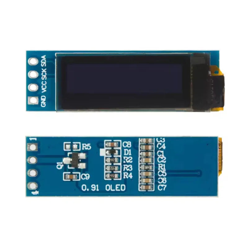 0.91' OLED Display Module 128*32 SSD1306 Vertical Screen - I2C 4-Pin Interface for Arduino/Embedded Systems for Lot Smart Home