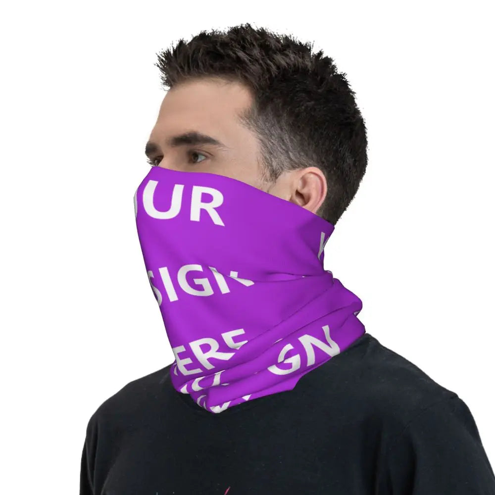 Custom Your Design Here Winter Headband Neck Warmer Ski Hunting Tube Scarf Personalized Customized Logo Face Bandana Gaiter