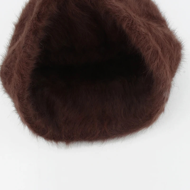 Winter Hats For Women Long Rabbit Fur Warm Beanie Bonnet Female Caps Men Fashion Solid Colors Real Fur Knitted Hat