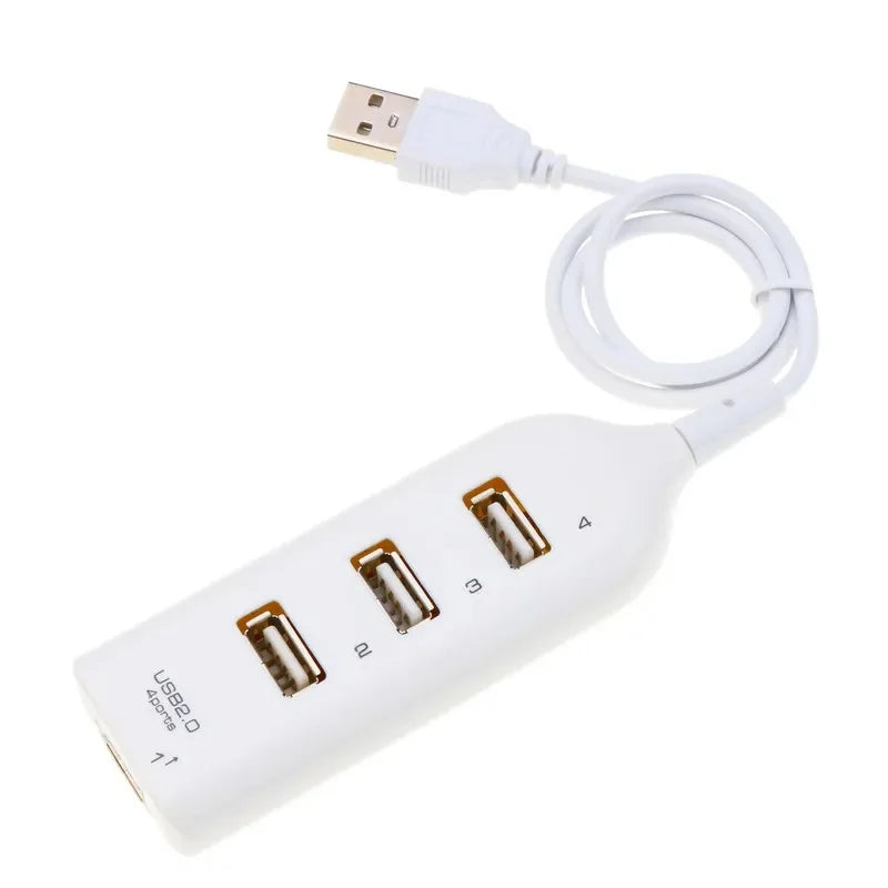Mini USB 2.0 Hub 4-Port with Power Adapter, Powered USB Splitter for PC Laptop Desktop, High Speed Data Transfer 480Mbps, Plug &