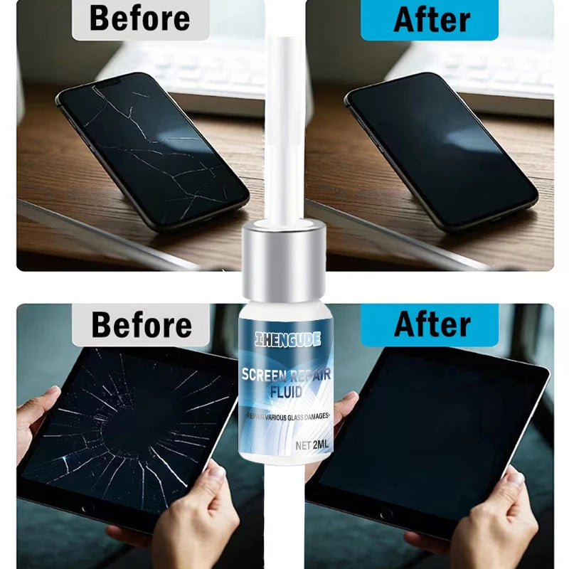 Mobile Phone Glass Repair Liquid (Specialized for Cracked Screens) - Instantly Rejuvenates the Screen, Comes with a Tool Kit