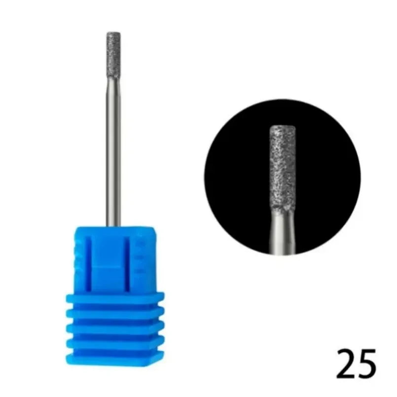 Flame Cone Cuticle Clean Nail Drill Bit 3/32'', Professional Safety Carbide Diamond Nail Bit Nail Cleaner for Cuticle Dead Skin