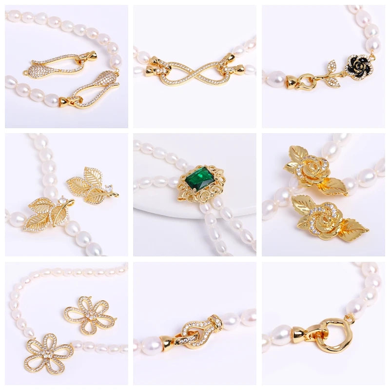 18K Gold Plated Brass With Center U-Bar And Open Ring Cable Chain Ear Thread Ear Wire Earrings DIY Earring Making Supplies