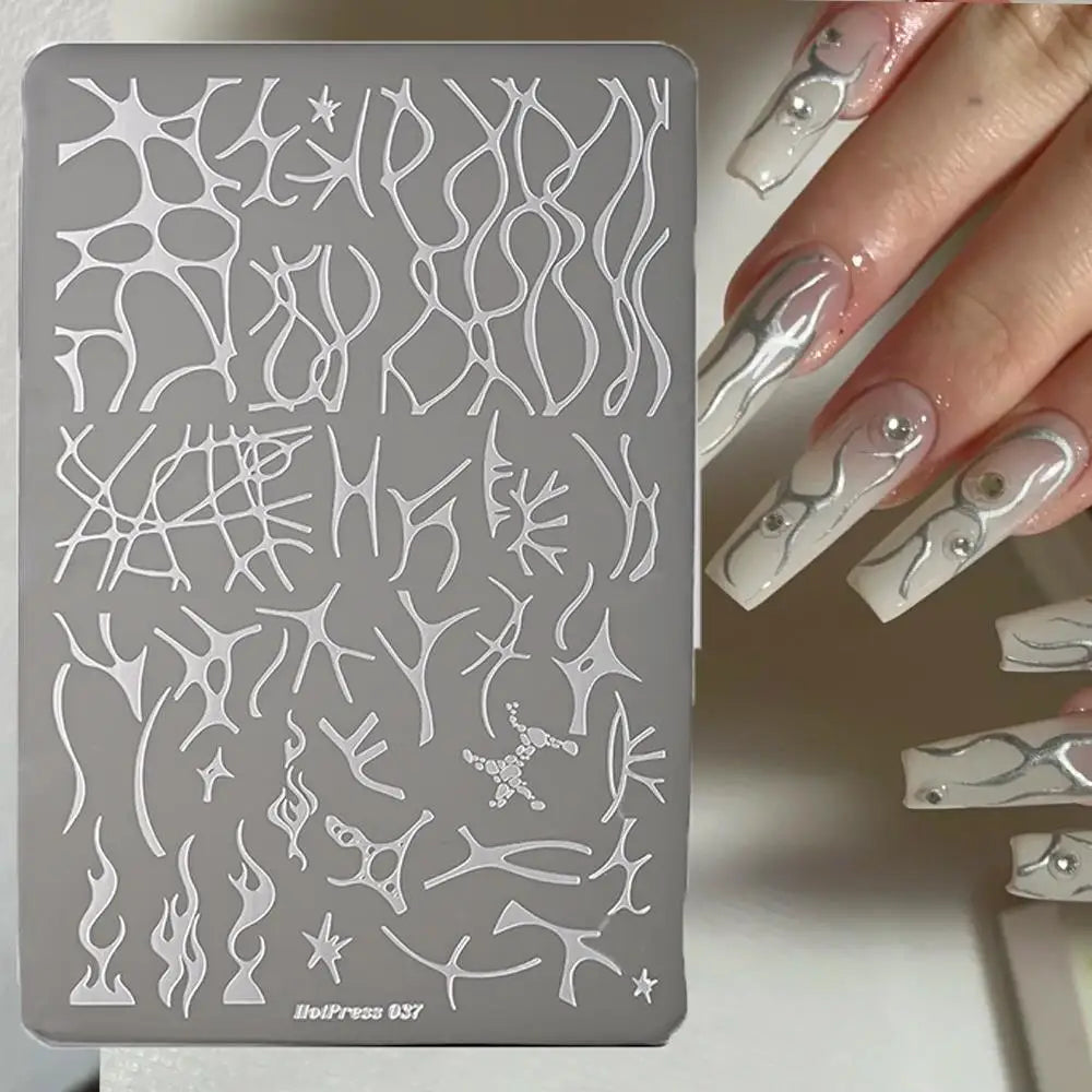 1Pcs Sexy Leopard Print Nail Stamping Plate Animal Skin Texture Nails Template 14.5x9.5cm Stainless Steel Manicure Print Stencil