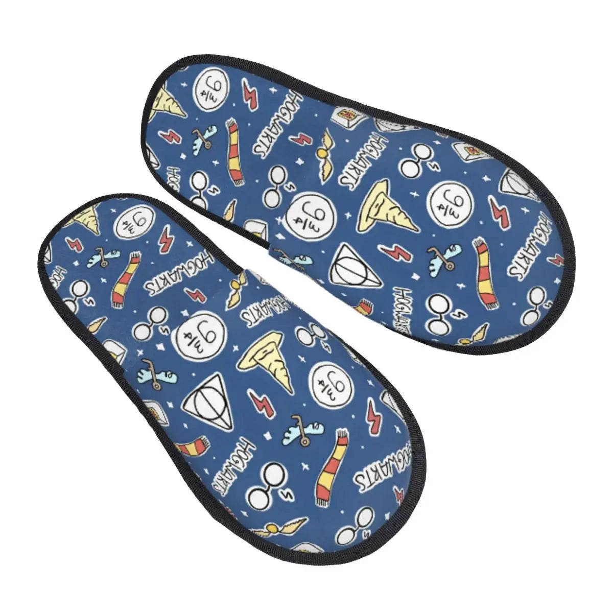 Winter House Cotton Slippers Harrys Potters Magic School Accessories Household Fur Slides Slippers Indoor Cozy Anti Slip Slides
