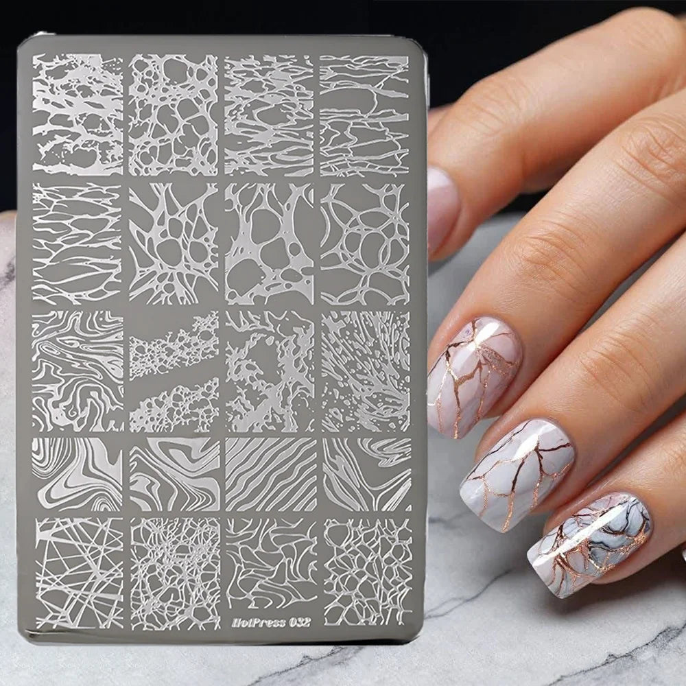 1Pcs Sexy Leopard Print Nail Stamping Plate Animal Skin Texture Nails Template 14.5x9.5cm Stainless Steel Manicure Print Stencil