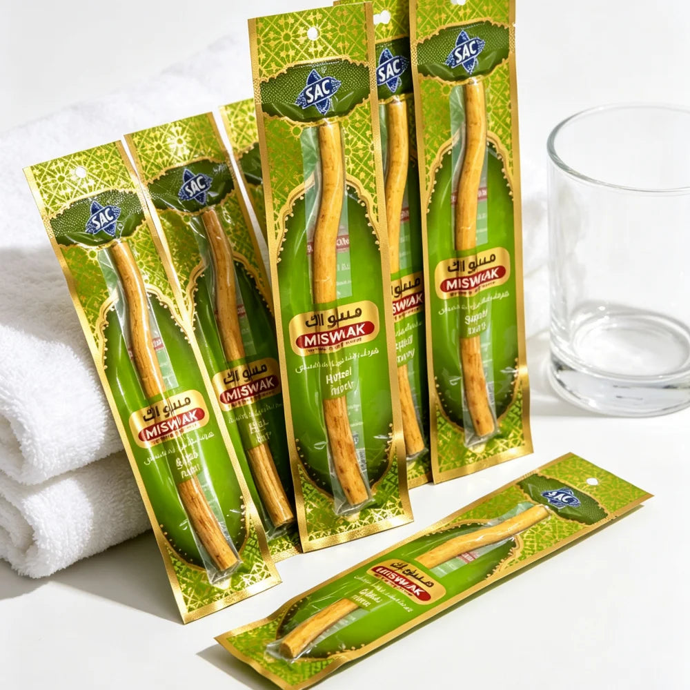 Mint Flavored Special Branch Miswak Vacuum Sealed Traditional Stick Toothbrush For Good Gums Teeth Fresher Breath Gift Siwak New