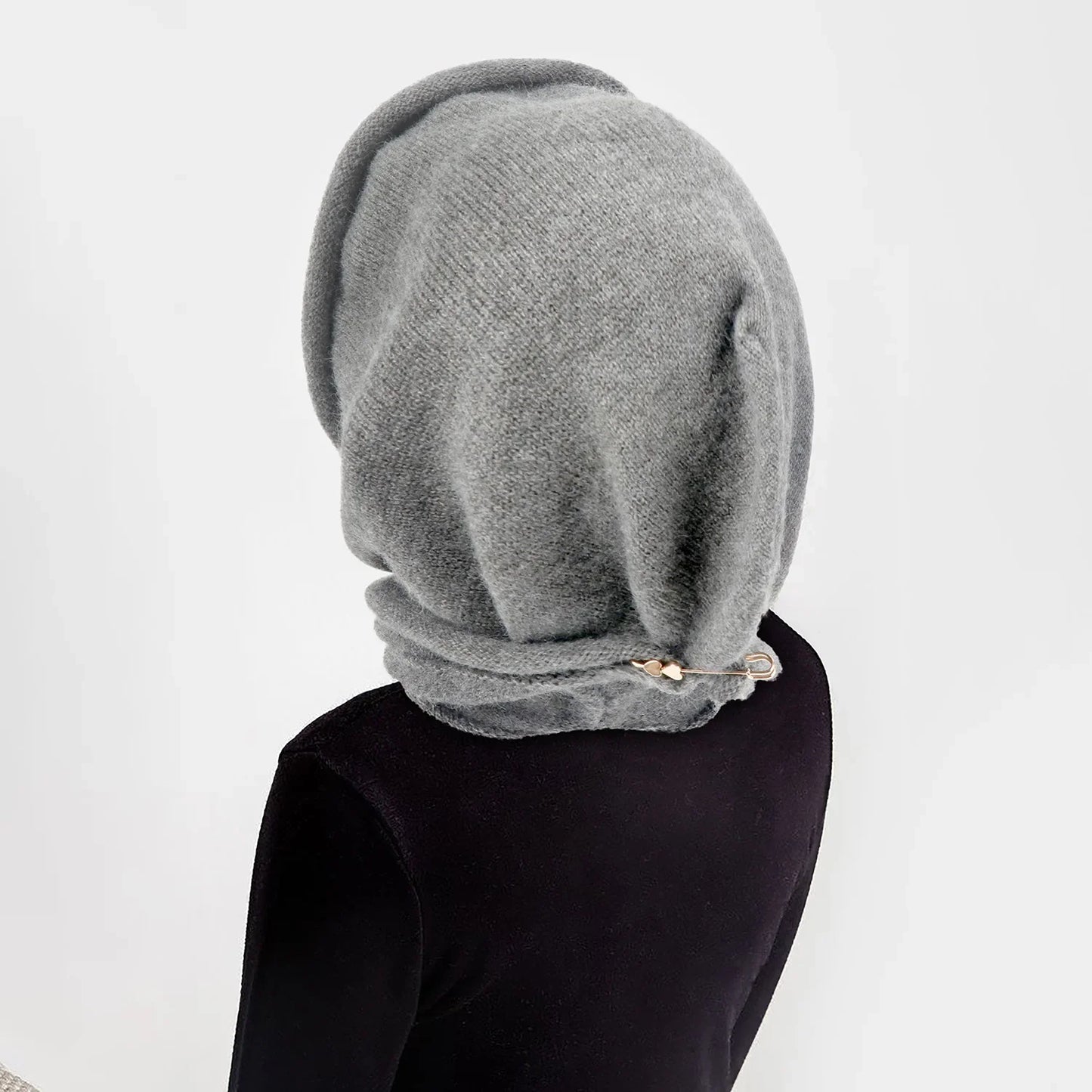 Fashion Women Winter Scarf Hat Set Knitted Cap Warm Balaclava Skullies & Beanies