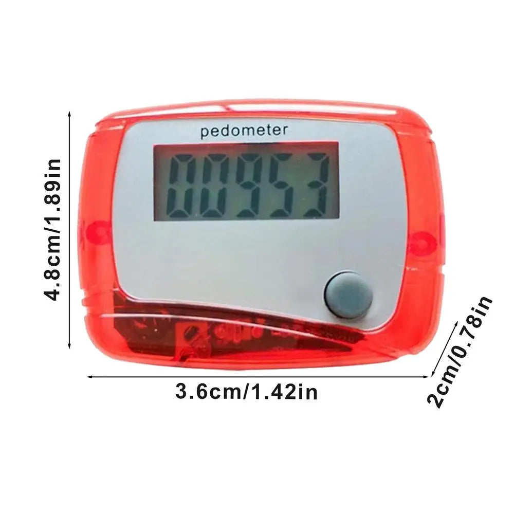 Digital LCD Pedometer with Clip Walking Running Step Counter Step Mini Step Meter for Outdoor Jogging Training Walking